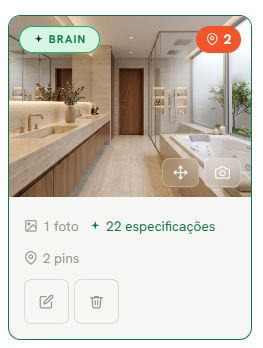 Card do cômodo — 22 especificações geradas por IA