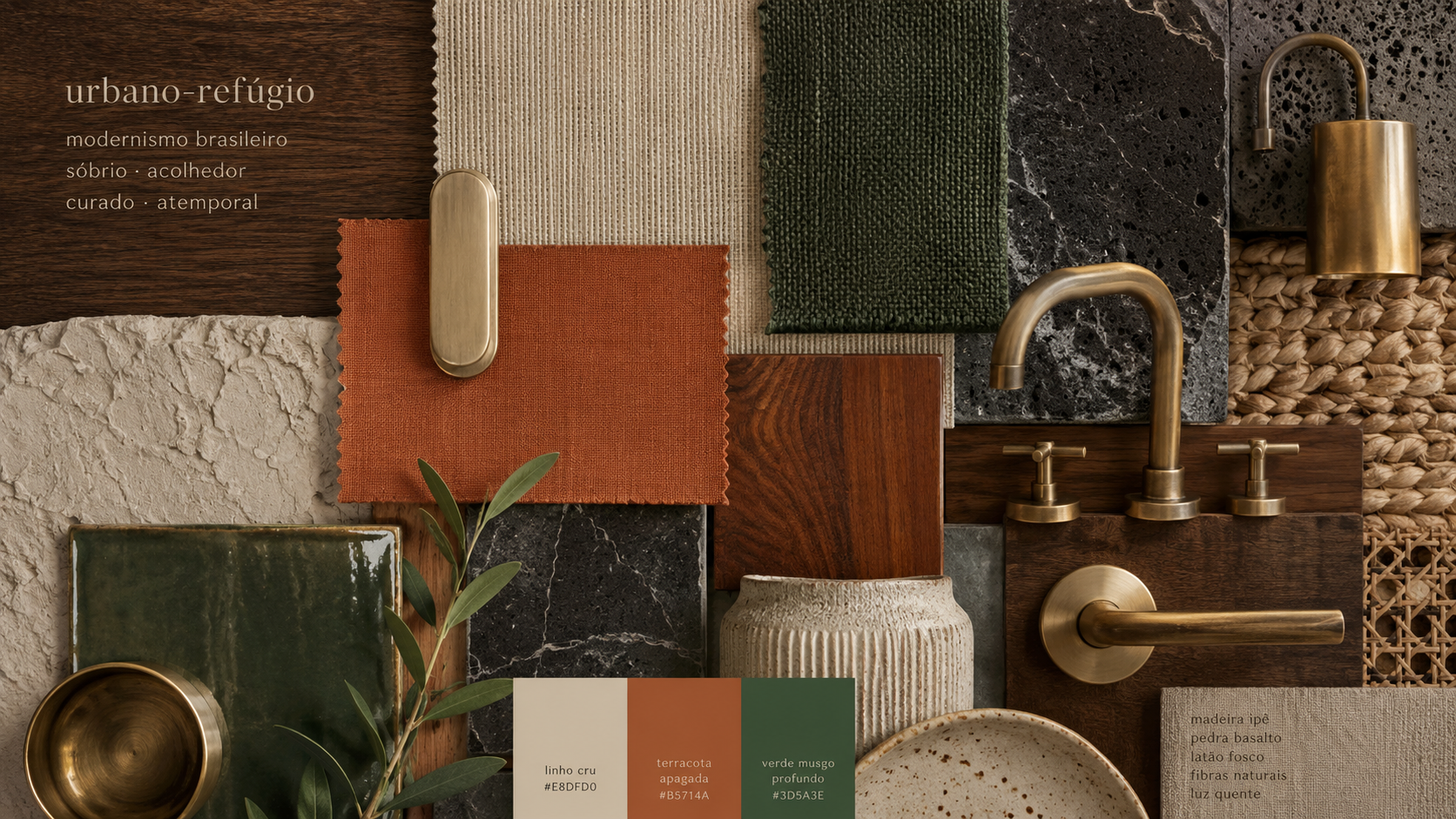 Brain — moodboard de materiais